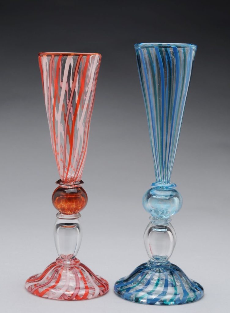 Diana Dyer "Red and Blue" Glass