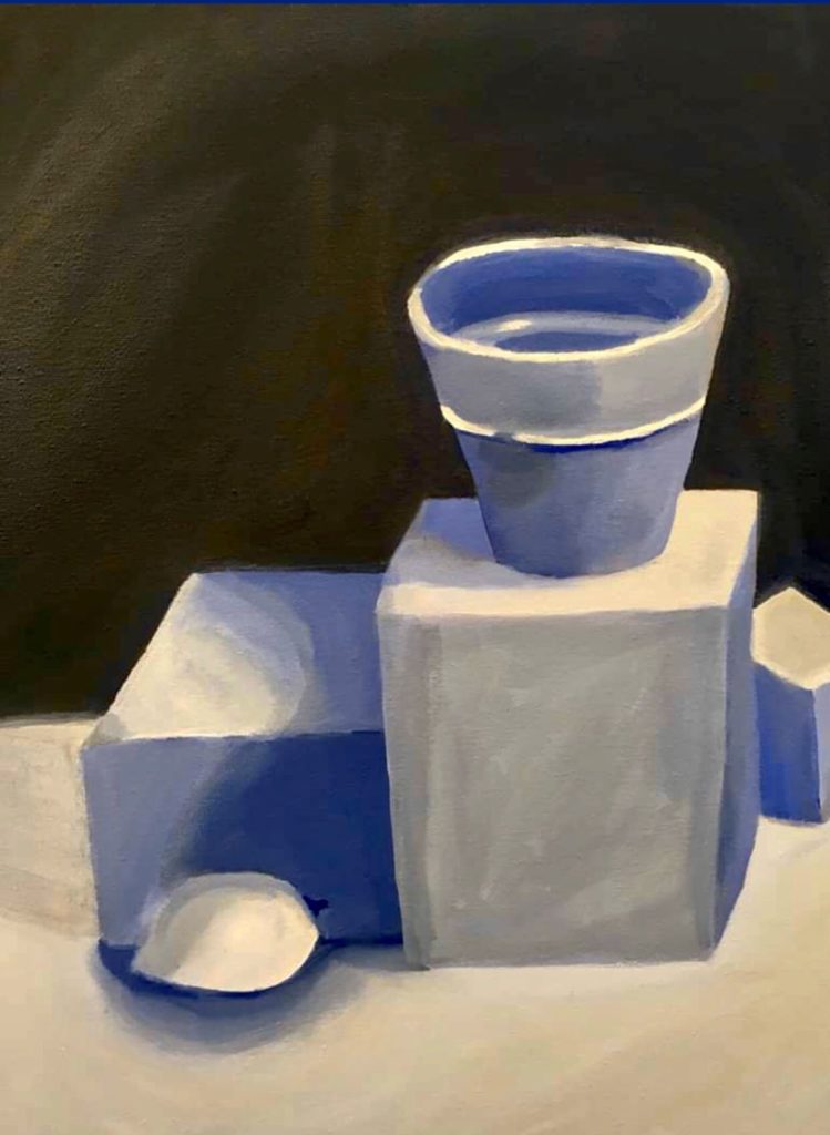 Sharon  Nilsen , "Blue Harmony", Oil
