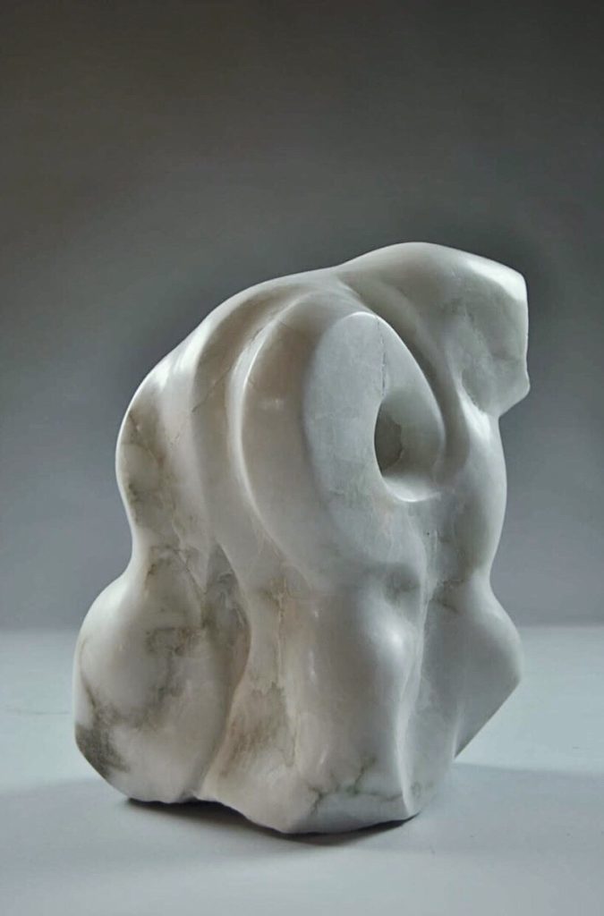 Anna Presley, "Curve", Alabaster carving