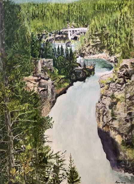 Yellowstone Majesty, Lynn Amedy, Watercolor on paper, NFS