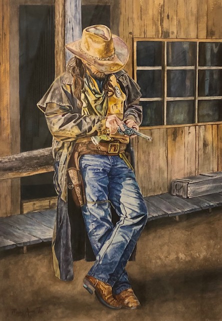 Getting Ready For Work, Mary Anne Trovato, Watercolor on Paper, NFS
