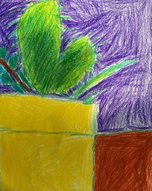 Cactus, G'Kari Crosby, Crayon on Paper