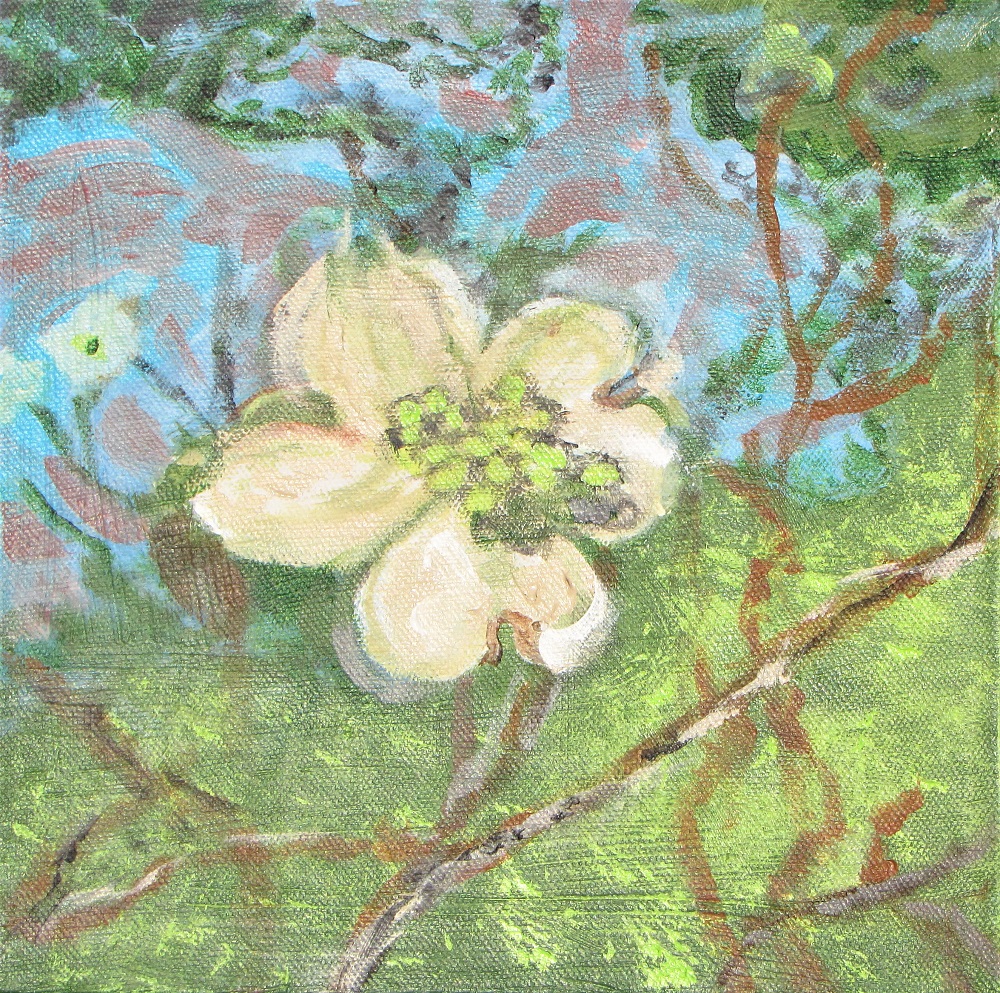Luminous Blossom, Carol Gerorge, Acrylic on Canvas. $115