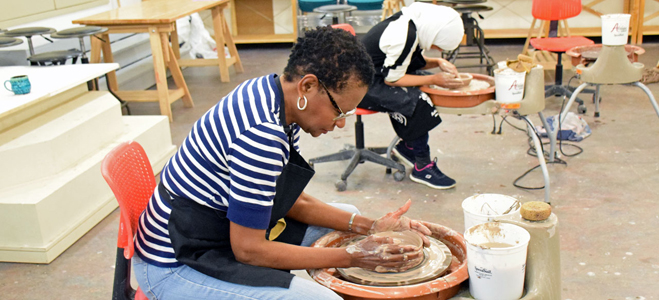 making pottery