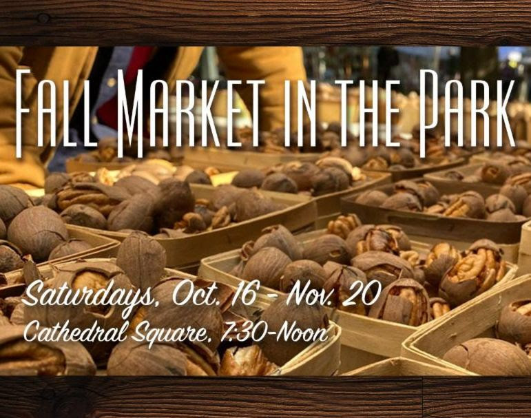 fall market in the park graphic