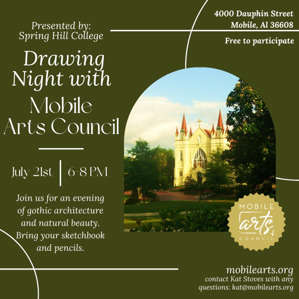 drawing night with mobile arts council graphic