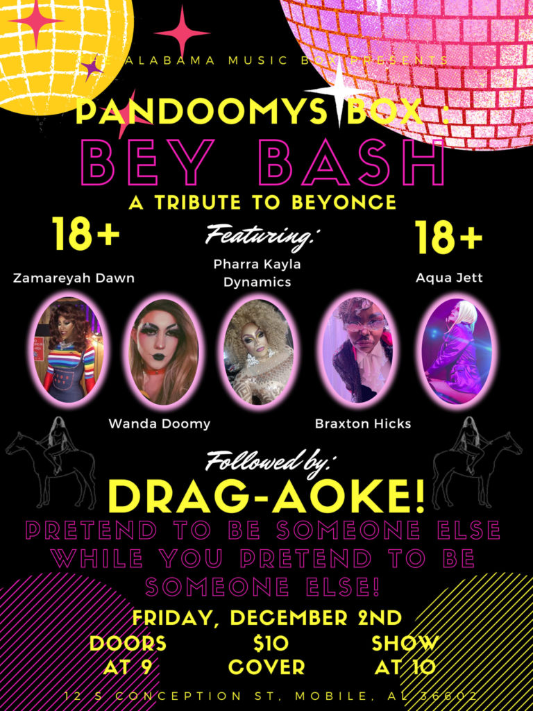 bey bash drag karaoke graphic