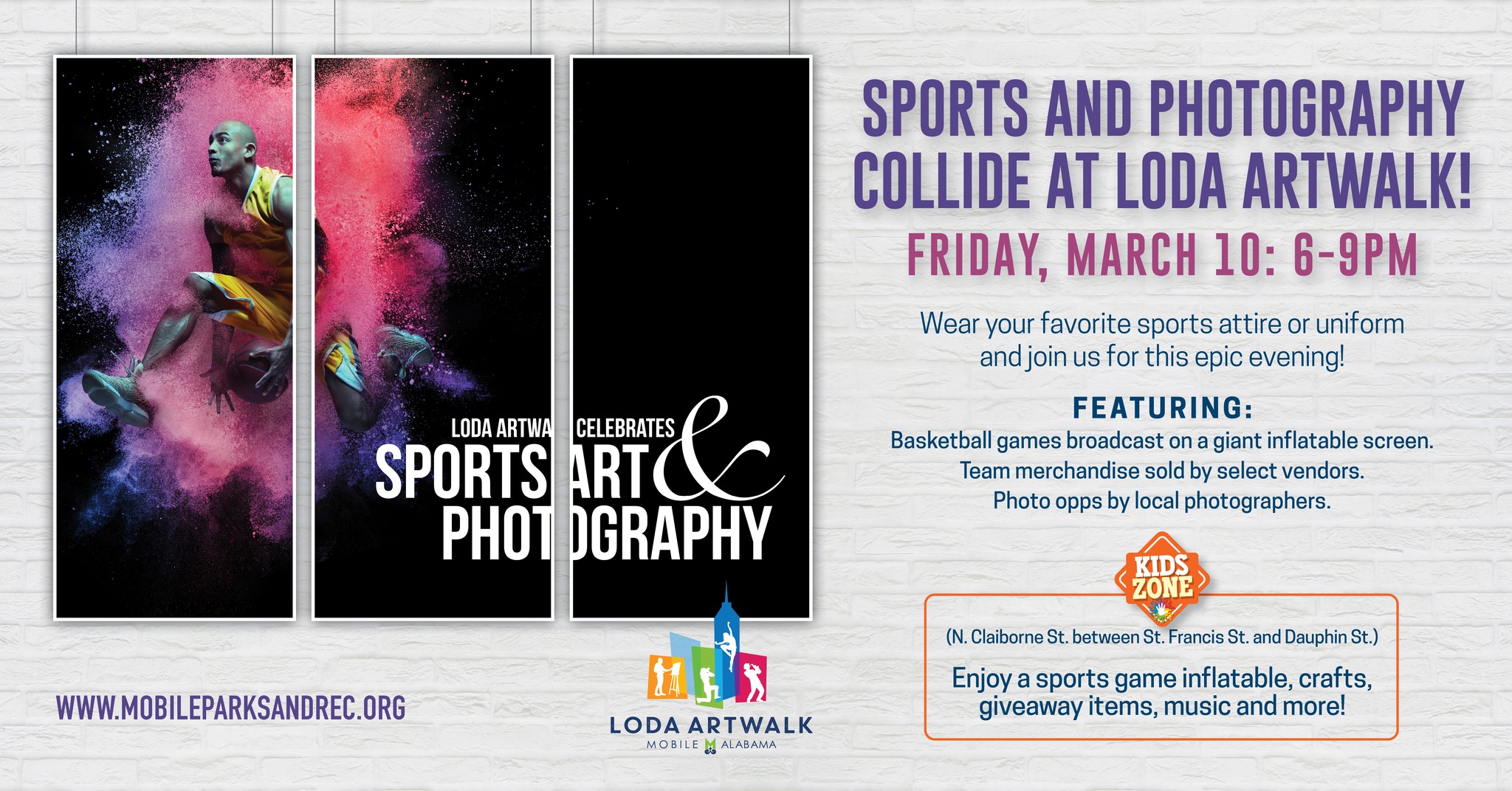 sports and photography collide at loda artwalk graphic