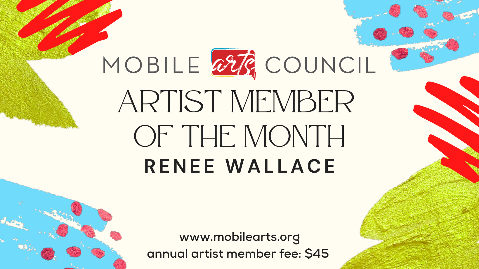 artist member of the month renee wallace graphic