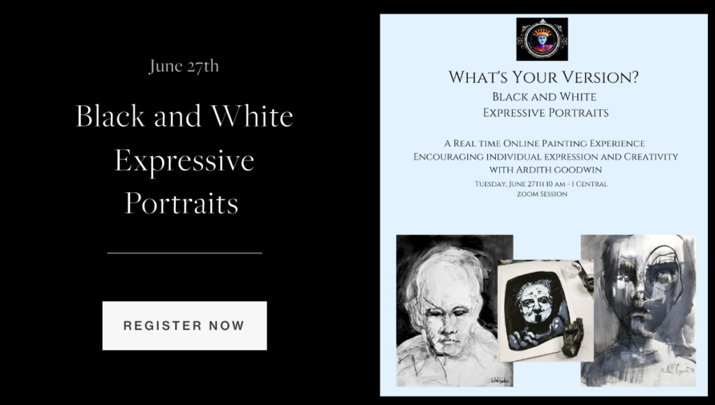 black and white expressive portraits graphic