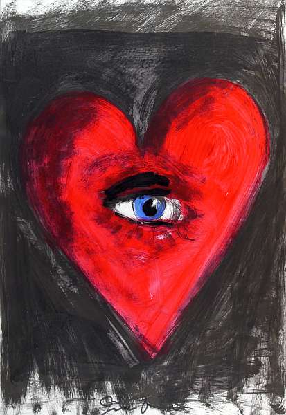 heart and eye painting