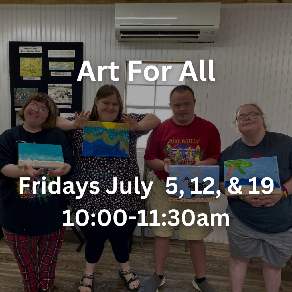 Art For All JUST CHILLIN' Fridays July 5, 12, & 19 10:00-11:30am