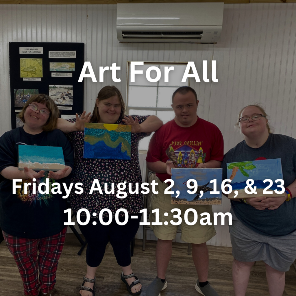 Art For All JUST CHiLLIN" Fridays August 2, 9, 16, & 23 10:00-11:30am