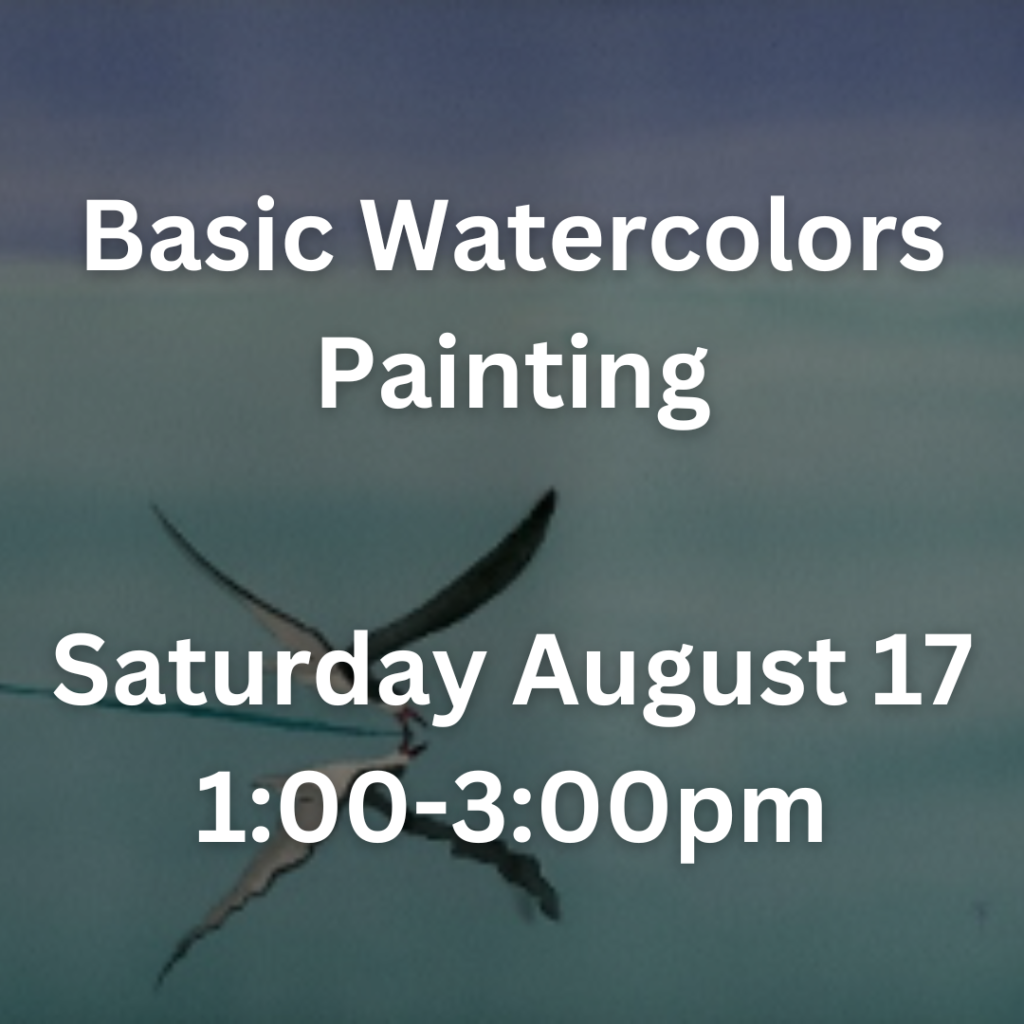 Basic Watercolors Painting Saturday August 17 1:00-3:00pm