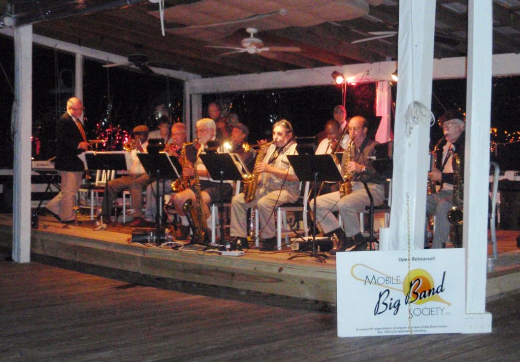 Mobile Big Band playing the deck at Bluegill Restaurant