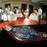 Throwdown artist competing for the 12th annual Throwdown champion belt