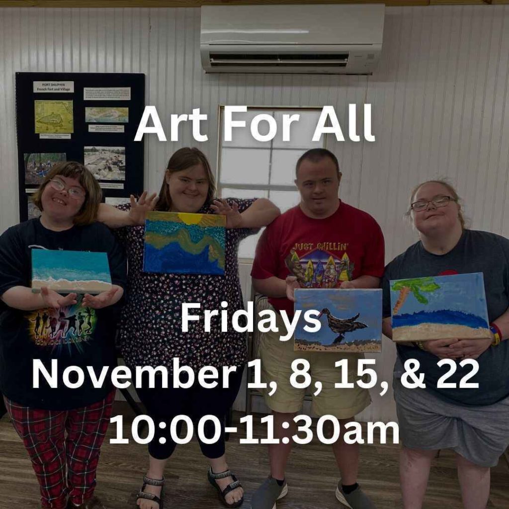 Art For All Fridays November 1, 8, 15, & 22 10:00 - 11:30am