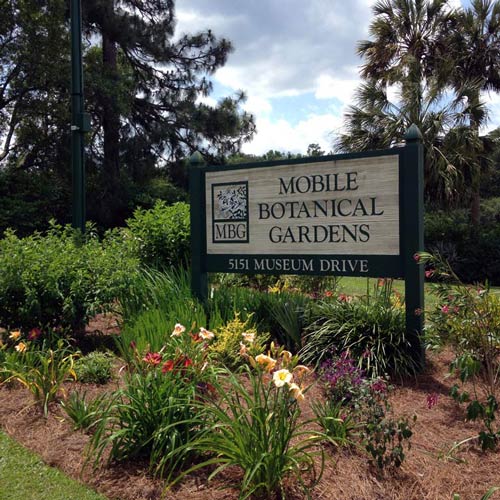 Mobile Botanical Gardens Sign