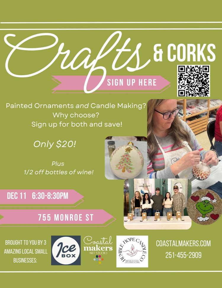 Crafts & Corks flyer