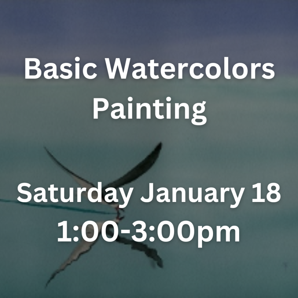 Basic Watercolors Painting Saturday January 18 1:00-3:00pm