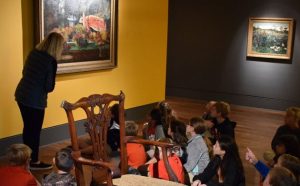 Students learning art history at Mobile Museum of Art