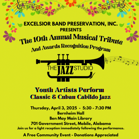 Excelsior Band Preservation Celebrates 10 Years of Jazz Studio flyer