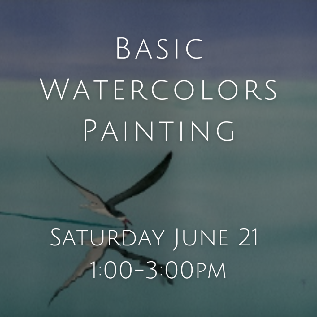 Basic Watercolors Painting June flyer