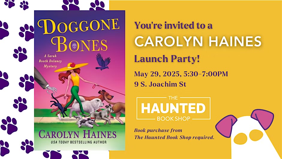 Doggone Bones by Carolyn Haines Launch Party flyer