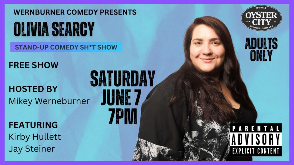 Olivia Searcy comedy show flyer
