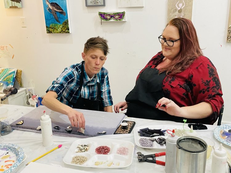 Date night at coastal makers studio