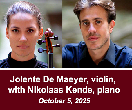 Jolente De Maeyer, Violin with Nikolaas Kende, Piano