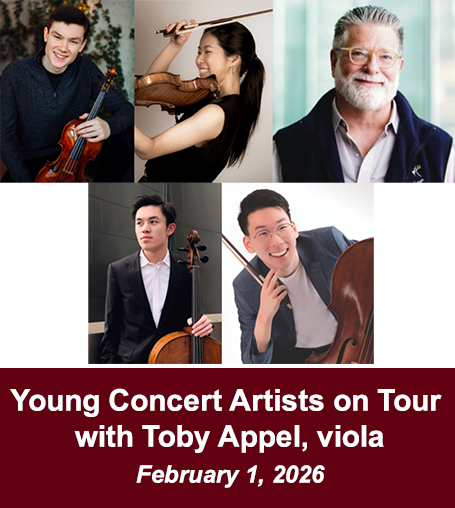 Young Concert Artists on Tour with Toby Appel, Viola