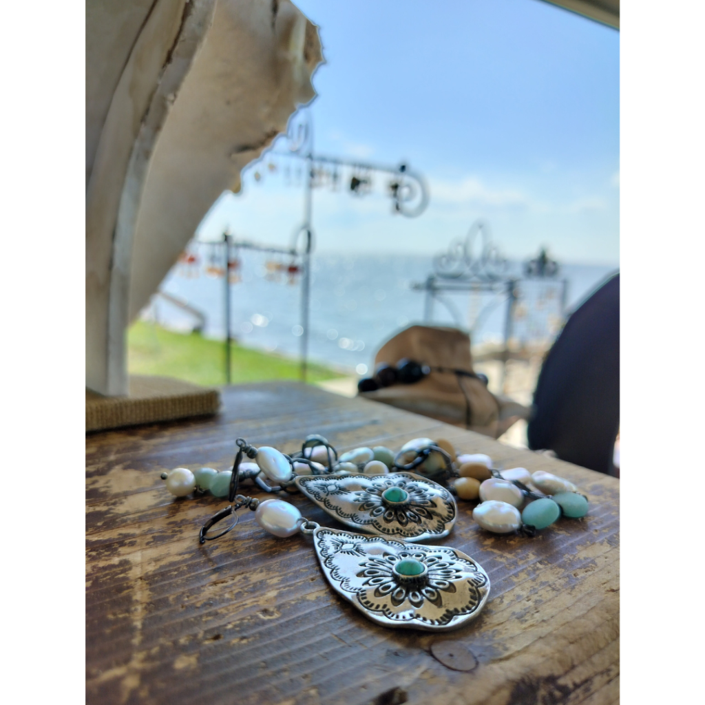 Earrings made by Oneida Moss NeatsUniques