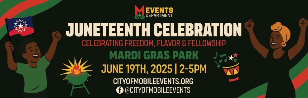 Mobile Parks & Recreation Juneteenth Celebration flyer