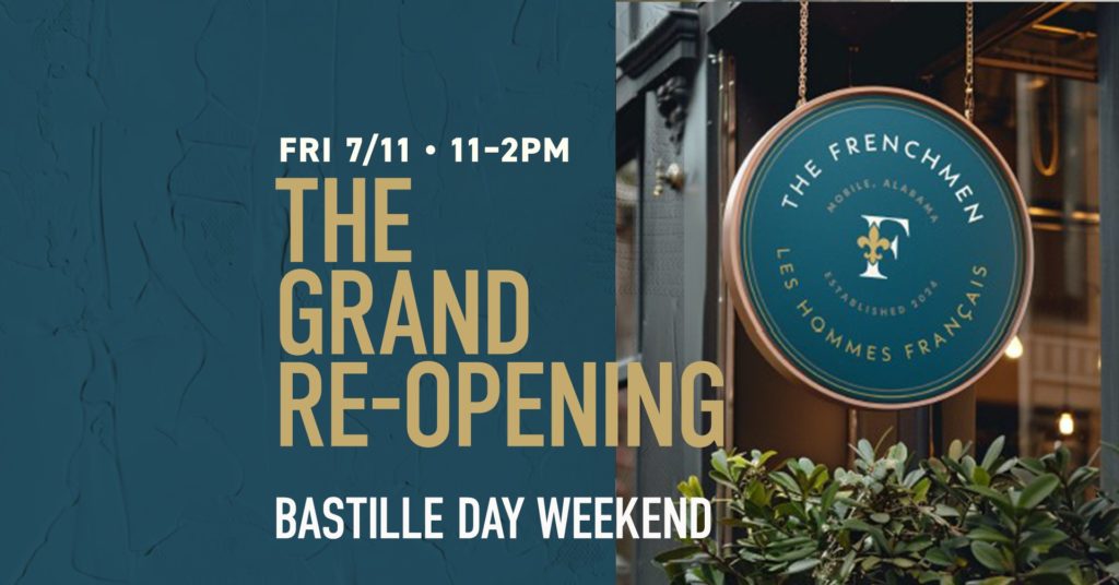The Frenchmen Grand Re-Opening flyer