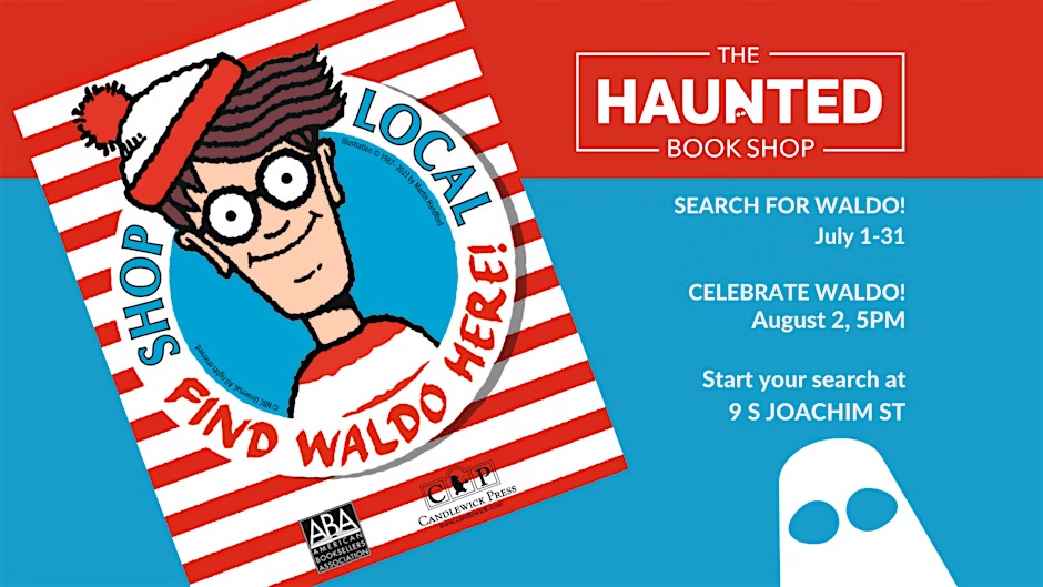 The Haunted Book Shop Where’s Waldo flyer