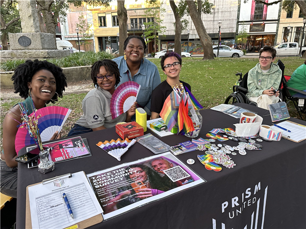 Prism United table at ArtWalk