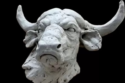 Sculpture of a bull