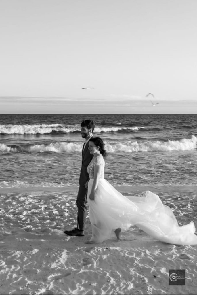 Married couple on the beach 