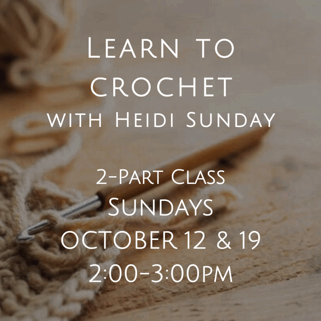 Learn to Crochet 2-Part Class