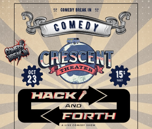 Hack and Forth Comedy Show flyer