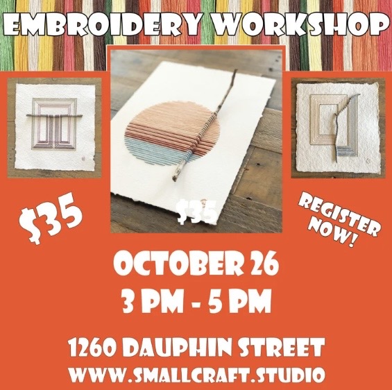 Small Craft Studio Embroidery Workshop