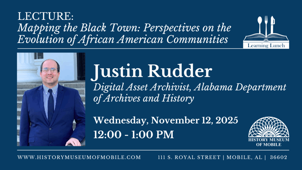 Justin Rudder Learning Lunch on Mapping The Black Town: Perspectives On The Evolution Of African American Communities