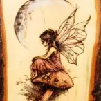 woodburning of fairy