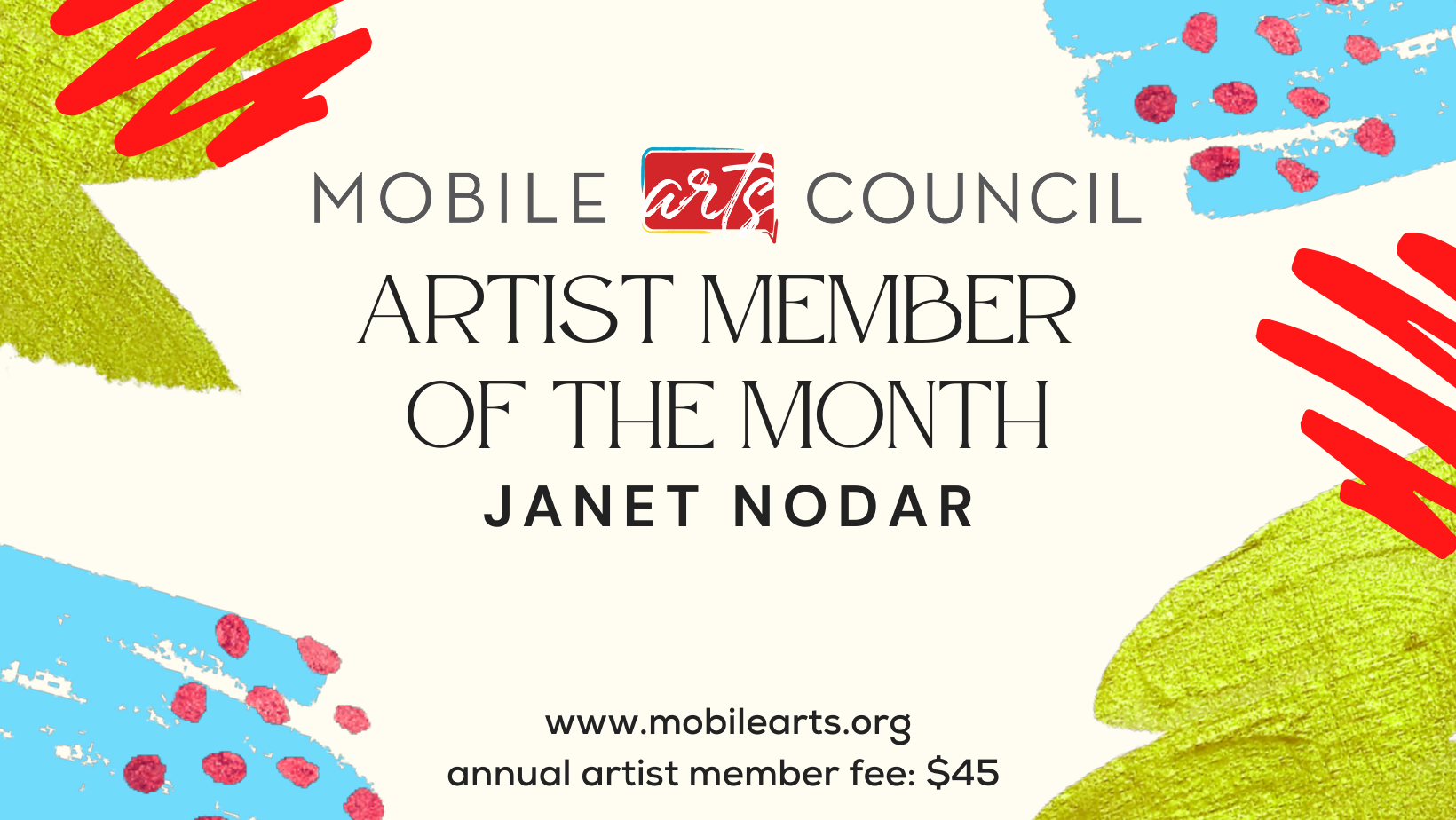 Artist Member of the Month December Janet Nodar