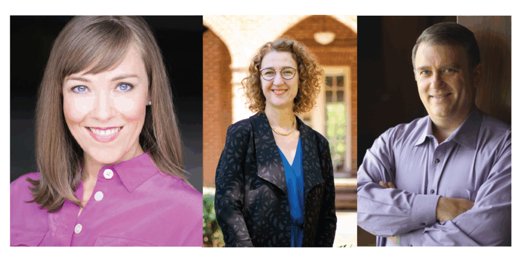 CARI Faculty Fellow and Associate Professor of Voice Susan Williams, CARI Faculty Fellow and Associate Professor of Spanish Sarah Moody, and Associate Professor of Piano Kevin Chance