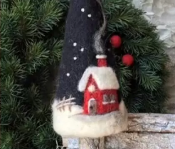 felted holiday scene