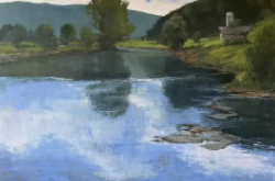painting of still water