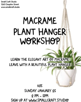 Macrame Plant Hanger Workshop with Small Craft Studios