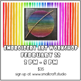 Embroidery Art Workshop with Small Craft Studios